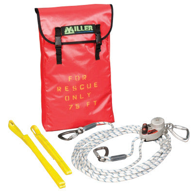 SafEscape ELITE Rescue/Descent Devices, 75 ft; Anchor Slings; Pulley