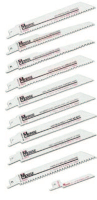 Bimetal Reciprocating Saw Blades, 12 in x 3/4 in, 10/14 TPI, Most Metals
