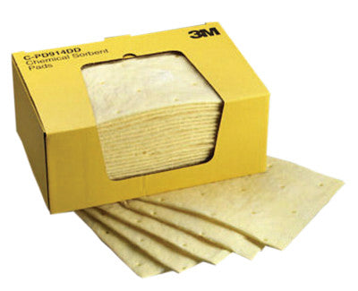 High-Capacity Chemical Sorbent Pads, Absorbs 3.92 gal