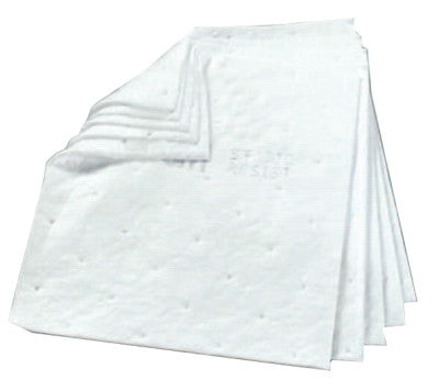High-Capacity Static Resistant Petroleum Sorbent Pads, Absorbs .375 gal