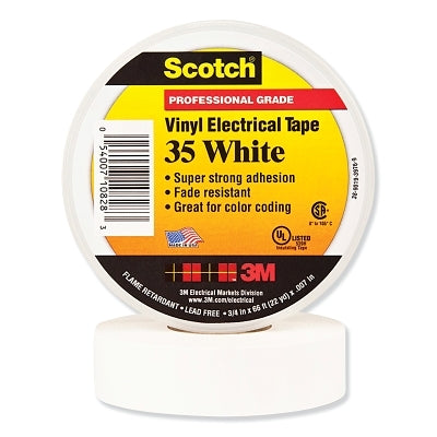 SCOTCH 35 WH 1/2 IN X 20FT VINYL CODING ELEC TP