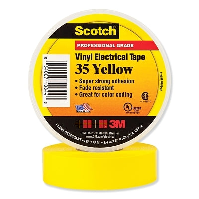 SCOTCH 35 YW 1/2 IN X 20FT VINYL CODING ELEC TP