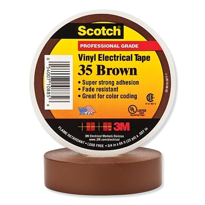 SCOTCH 35 BR 3/4 IN X 66FT VINYL CODING ELEC TP