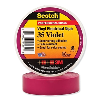 SCOTCH SUPER 35+ 3/4" X66' VIOLET VIN ELEC TAPE