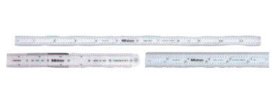 Series 182 Steel Rulers, 6 in, Wide, Stainless Steel, Inch/Metric, Rigid