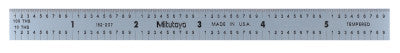 Series 182 Steel Rulers, 6 in, Stainless Steel, Inch/Metric, Flexible