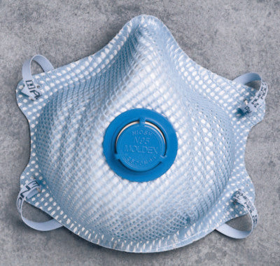 2500 Series N95 Particulate Respirators, Half-facepiece, 2-Strap, M/L, 10/bag