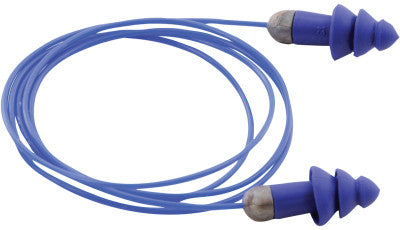 Rockets Reusable Earplugs, TPE, Blue, Metal Detectable with Cord