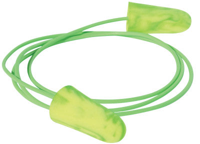 Goin' Green Foam Earplugs, Foam, Green, Corded