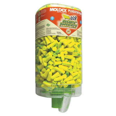 PlugStation Earplug Dispensers, Foam, Uncorded, Bright Green