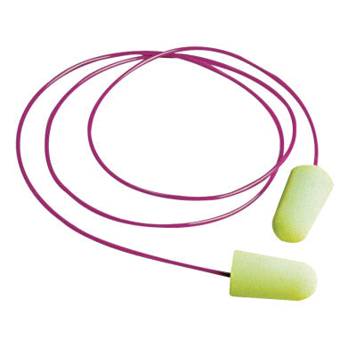 Pura-Fit Foam Earplugs, Foam, Bright Green, Corded