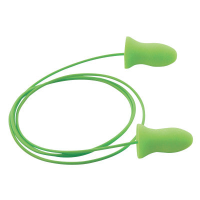 Meteors Earplugs, Foam, Green, Corded