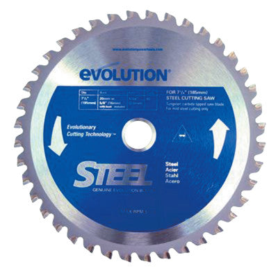 TCT Metal-Cutting Blades, 7 1/4 in, 5/8 in Arbor, 5,000 rpm, 40 Teeth