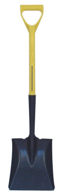 Ergo-Power Square Point Shovel, Hollow Back, 27" Fiberglass D-Handle