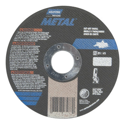 Metal Wheel, 6 in Dia, .04 in Thick, 7/8 in Arbor, Aluminum Oxide