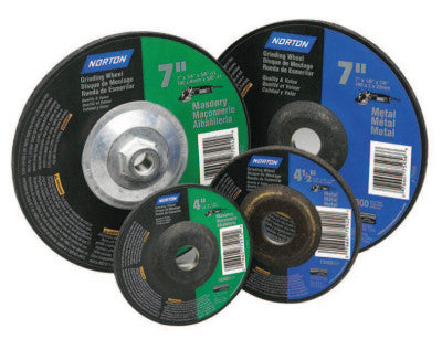 Depressed Center Metal/Masonry Wheel, 4 1/2 in Dia, 1/4 in Thick, 5/8 Arbor
