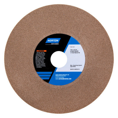 Gemini Bench and Pedestal Wheels, Type 1, 10 in Dia., 60/80 Grit, Medium Grade
