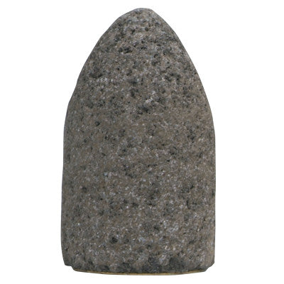 Type 16 Gemini Cone, 1 1/2 in D, 2 1/2 in Thick, 3/8 Arbor, 24 Grit Alum. Oxide