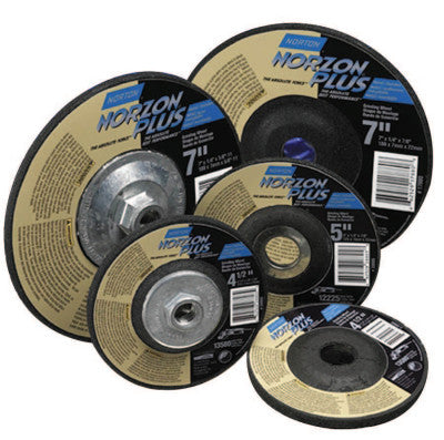 Type 27 NorZon+ Depressed Center Wheel, 9 in Dia, 1/4 in Thick, 7/8 in Arbor