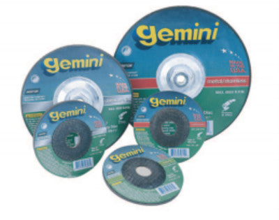 Type 28 Gemini Saucer Depressed Center Grinding Wheels, 9 X 1/4, 5/8" Arbor