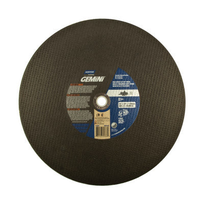 Gemini High Speed Cut-Off Wheels, 16 in, 1 in Arbor, 24 Grit, 4,800 rpm