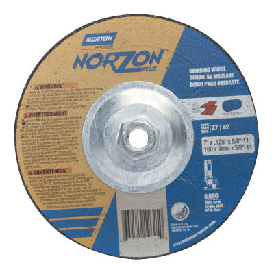 Gemini RightCut Depressed Center Cut-Off Wheel, 7" Dia, 3/32" Thick, 5/8"-11