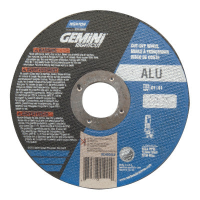 Gemini RightCut Cut-Off Wheels, 5 in Dia., 0.045 in, 7/8 in, Coarse Grit