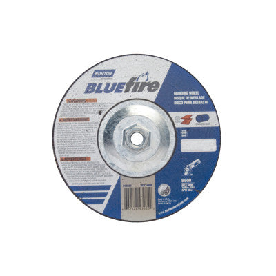 BlueFire Depressed Center Wheels, 7" Dia, 5/8" Arbor, 1/4" Thick, 24 Grit