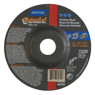 Gemini Cut-Off Wheel, Type 27, 5 in Arbor