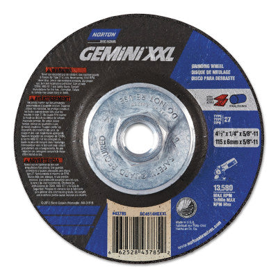 Type-27 1/4 in Grinding Wheels, 13,500 rpm, 10 per pack