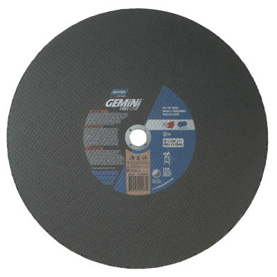 Type 01 Gemini Stationary Reinforced Cut-Off Wheels, 16 in Dia, 5/32 in Thick