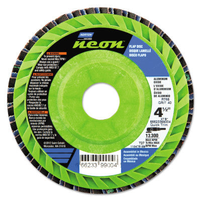 Type 27 Flat Flap Discs, 4 1/2 in Dia, 80 Grit, 7/8 in Arbor, 13,300 rpm
