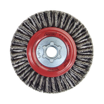 Wire Wheel Brushes, 4 in Dia. 4 in, Steel, 20,000 rpm