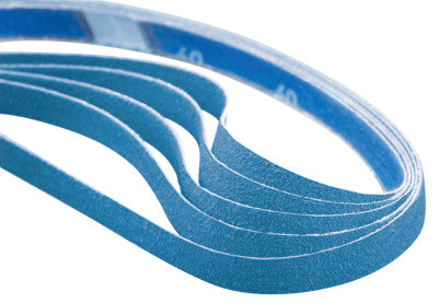 NorZon File Belts, 1/2 in X 12 in, 60, Zirconia Alumina