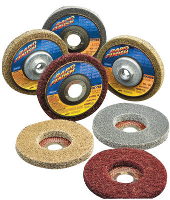 Rapid Finish Bear-Tex Unified Wheels, 4 1/2 X 5/8-11, Fine, Aluminum Oxide