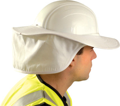 Hard Hat Shades, White, For Most Regular Hard Hats (Not Full Brim)