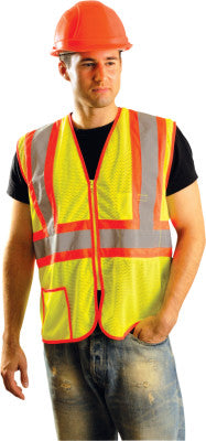 Class 2 Mesh Vests, X-Large, Hi-Viz Yellow