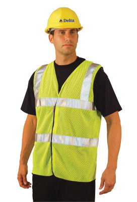 Class 2 Mesh Vests with 3M Scotchlite Reflective Tape, 2X-Large, Hi-Viz Yellow