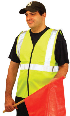 Class 2 Solid Vests, Large, Hi-Viz Yellow