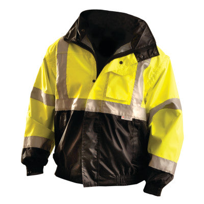 Premium Four-Way Original Bomber Jackets, Medium, Polyester, Hi-Vis Yellow