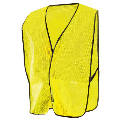 Non-ANSI Economy Mesh Vests, X-Large, Hi-Viz Yellow; Silver Tape