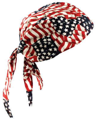 Tuff Nougies Deluxe Tie Hats, One Size, Wavy Flag