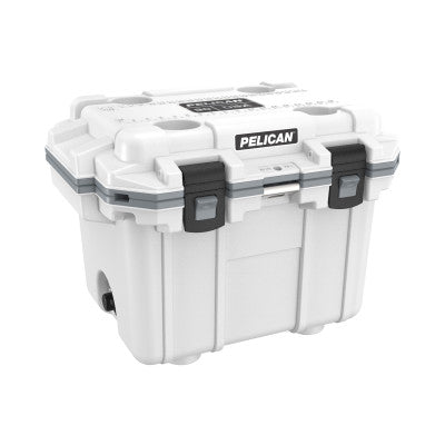 30QT Elite Coolers, 32.95 qt, 19 inx 25.3 in x 18.5 in, White/Gray