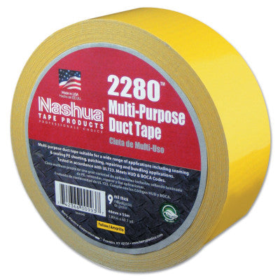 2280 General Purpose Duct Tapes, Yellow, 55m x 48mm x 9 mil