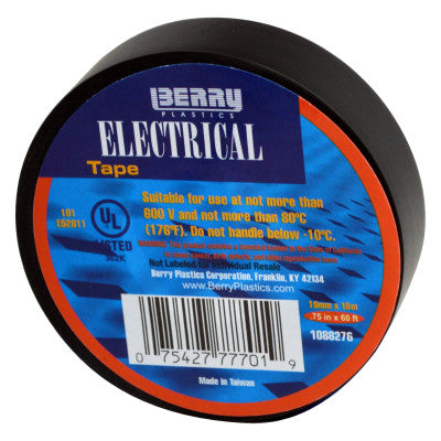 Electrical Tapes, 60 ft x 3/4 in, Black