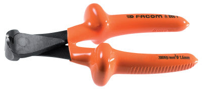 Insulated End Cutters, 6 1/2 in, Burnished