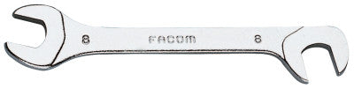 Angle Open End Wrenches, 14 mm Opening, 4 23/32 in Long, Satin
