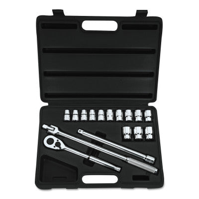 17 Piece Socket Sets, 1/2 in, 12 Point