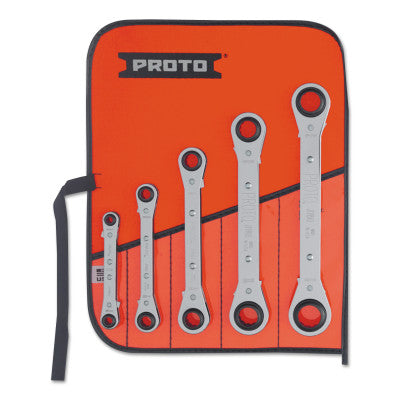 Reversible Ratcheting Box Wrench Sets, 10 Pc, Imperial