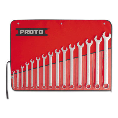 Torqueplus 12-Point Combination Wrench Sets, 15 Piece, Inch, Flat Handle, Polish